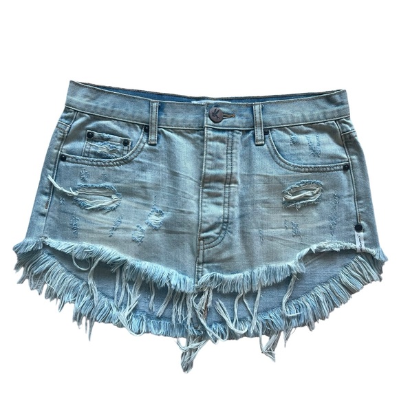 One Teaspoon Junkyard Mini Skirt Sz 24 - Picture 2 of 12